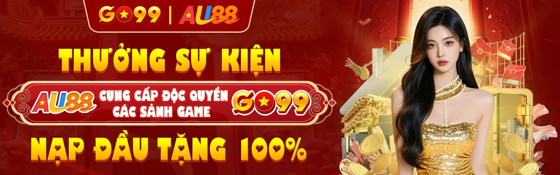 Banner Go99 giới thiệu khu Bắn cá, Nổ hũ và nội dung thành viên
